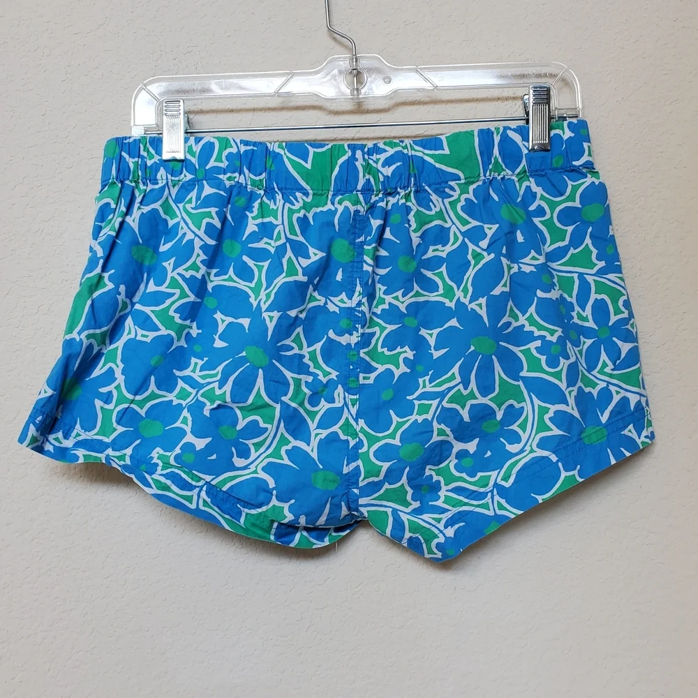 J. Crew Factory Blue Floral Pajama Shorts.  Size Small